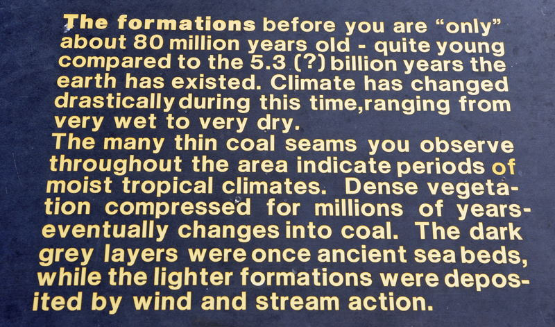 sign about Montana's Makoshika State Park